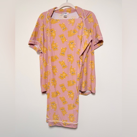 Cozy Pink Floral Pajama Set - Picture 2 of 4